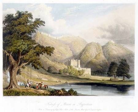 The Fortress of Bowrie in Rajpootana, drawn by Captain Charles Auber of the Quarter Master General's de William Westall