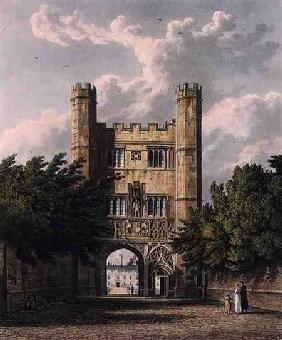 Trinity Gate, Cambridge, from 'The History of Cambridge', engraved by Joseph Constantine Stadler (fl