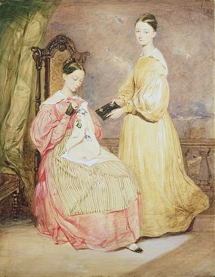 Portrait of Florence Nightingale (1820-1910) and her sister, Frances Partenope (d.1890) Lady Verney de William White