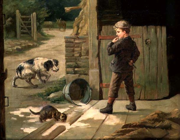 Who is the Culprit? (oil on canvas)  de William Gunning King
