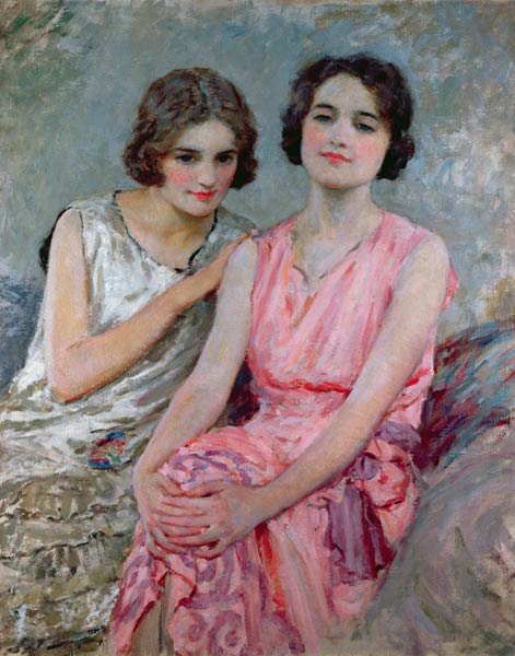 Two Young Women Seated  de William Henry Margetson