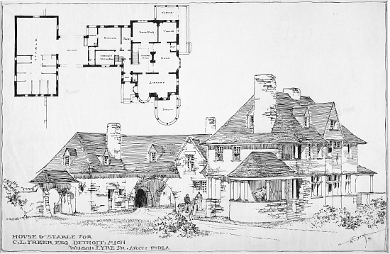 Freer Residence, House and Stable de Wilson Eyre