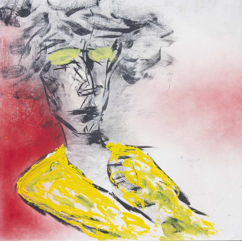 Woman in yellow dress de Eduard Wilting