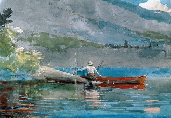 The red canoe. de Winslow Homer