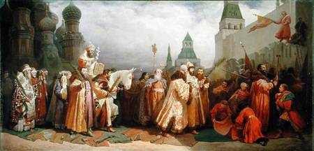 Palm Sunday Procession under the Reign of Tsar Alexis Romanov (1629-76) de Wjatscheslaw Grigor. Schwarz