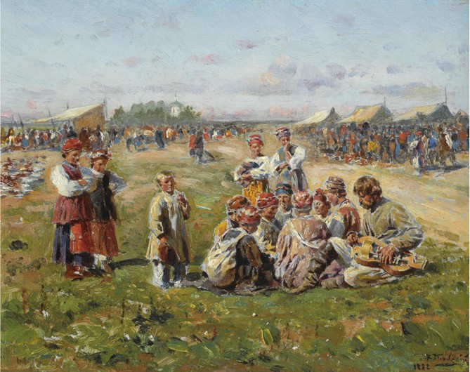 The Village Fair de Wladimir Jegorowitsch Makowski