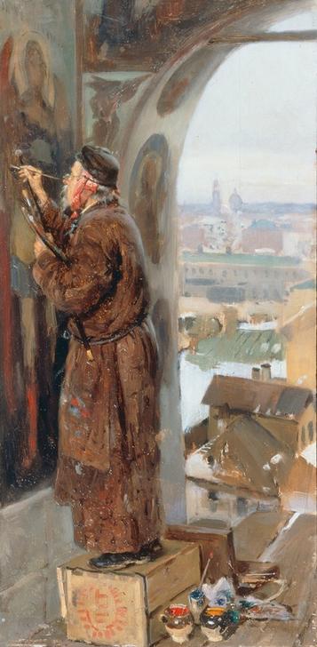 The icon painter de Wladimir Jegorowitsch Makowski