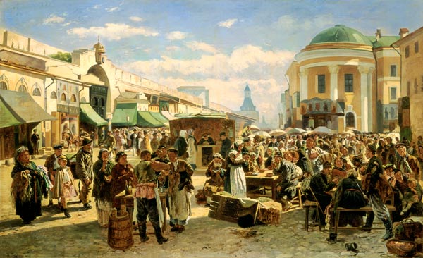 The Town Fair de Wladimir Jegorowitsch Makowski