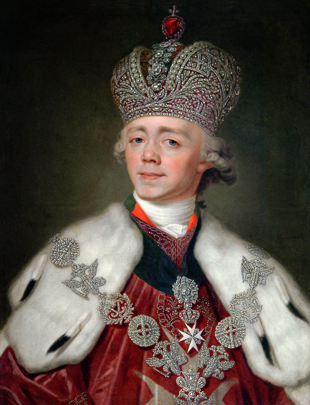 Portrait of the Emperor Paul I of Russia (1754-1801) de Wladimir Lukitsch Borowikowski