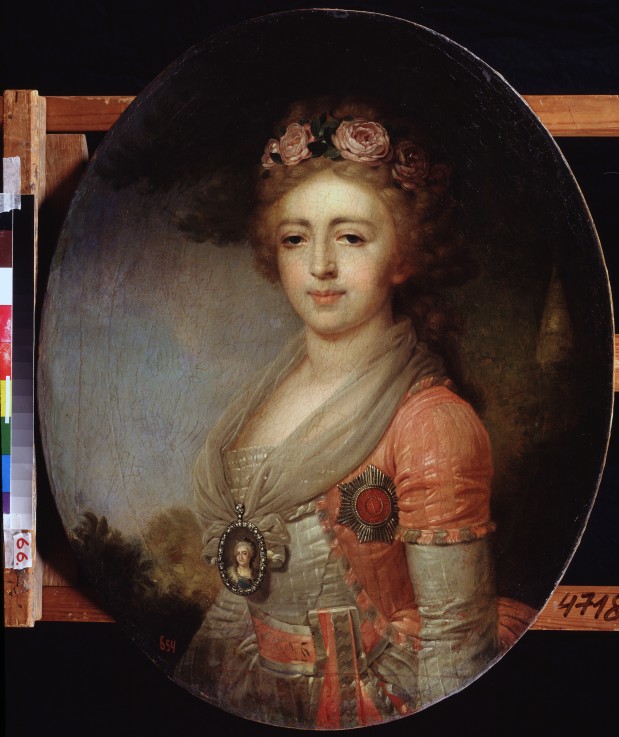 Portrait of Grand Duchess Alexandra Pavlovna (1783-1801), Daughter of Emperor Paul I de Wladimir Lukitsch Borowikowski