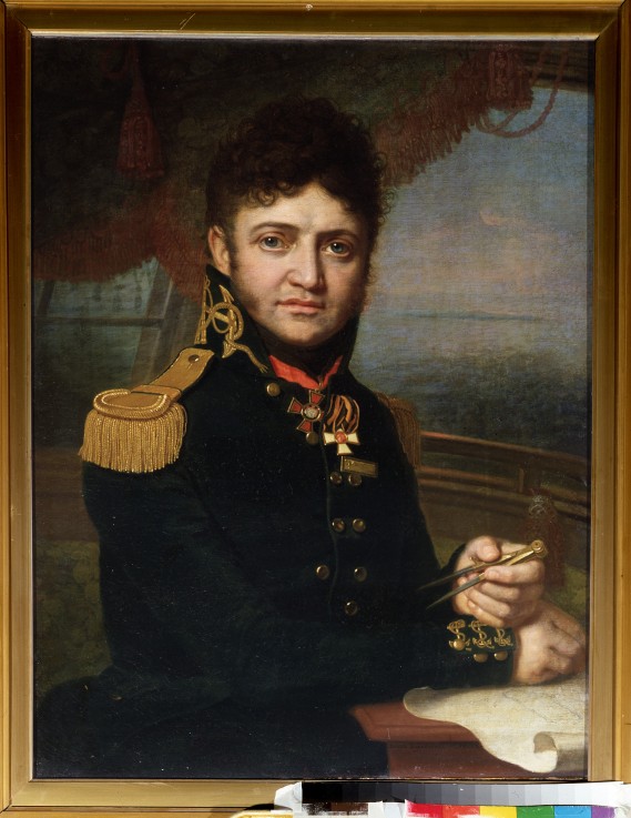 Portrait of the naval officer and discoverer Yuri F. Lisyansky (1773-1837) de Wladimir Lukitsch Borowikowski