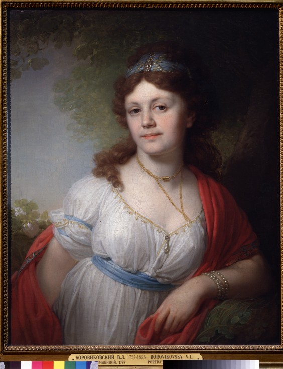 Portrait of Elisabeth Temkina (Daughter of Empress Catherine II and Prince Grigory Potemkin) de Wladimir Lukitsch Borowikowski