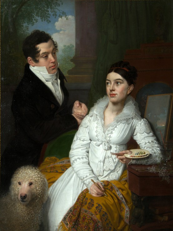 Portrait of Princess Alexandra and Prince Aleksey Lobanov-Rostovsky de Wladimir Lukitsch Borowikowski