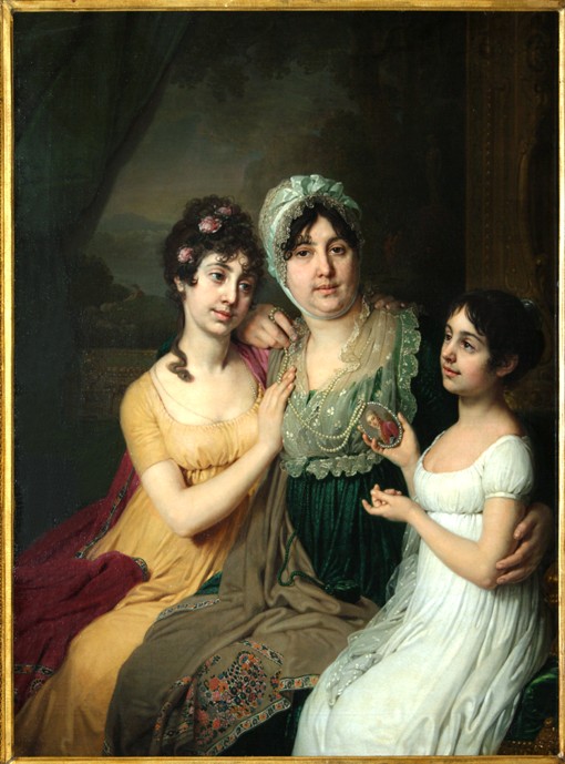 Portrait of Countess Anna Bezborodko with her daughters Lyubov and Cleopatra de Wladimir Lukitsch Borowikowski