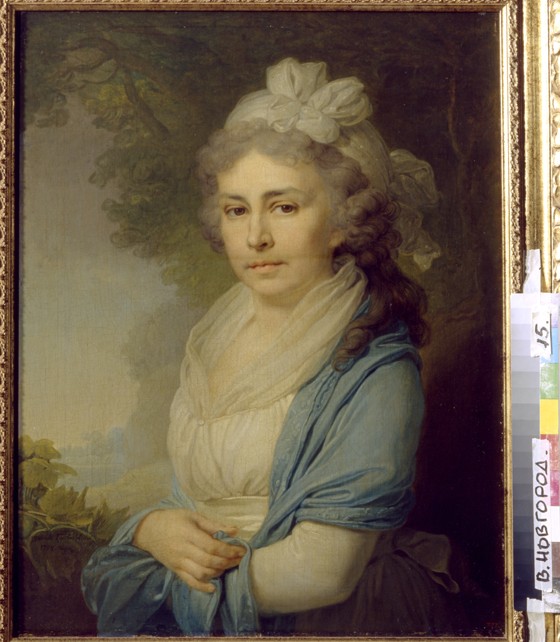 Portrait of Yelizaveta Ivanovna Neklyudova (1773-1796), née Levashova de Wladimir Lukitsch Borowikowski
