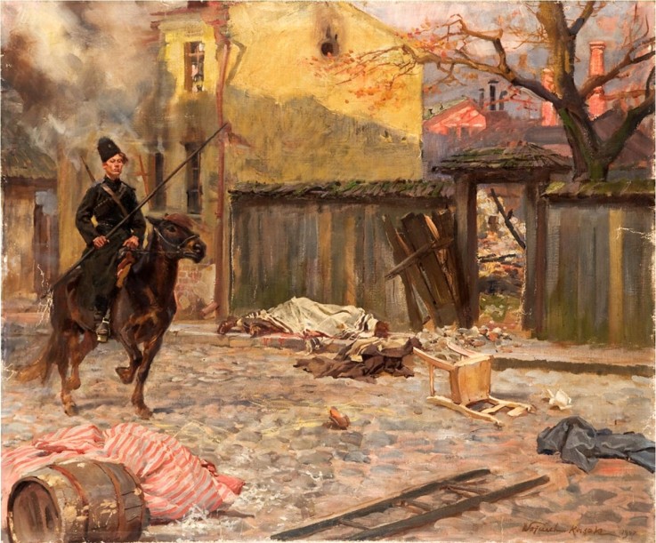 The Raid (Pogrom) de Wojciech Kossak