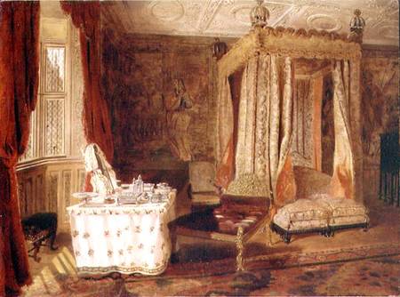 Interior of a Bedroom at Knole, Kent de W.S.P. Henderson