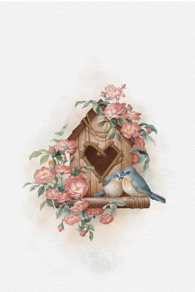Bird House and rose de Xuan Thai