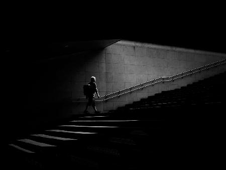 Steps in darkness