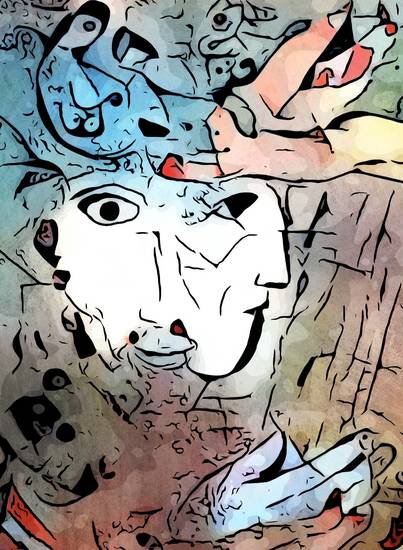 Miro trifft Chagall (David und Bathseba)