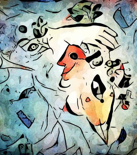 Miro trifft Chagall (Le ciel bleu)
