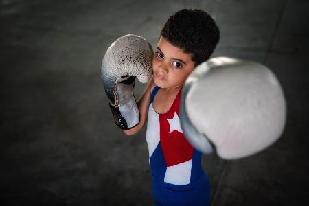 Boxing boy