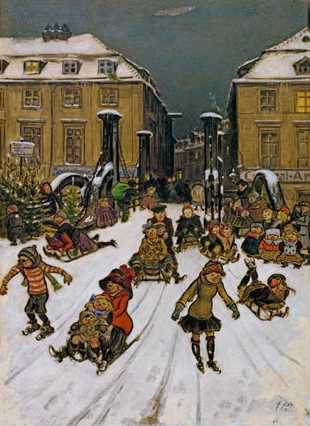 Zille / Joys of Winter / Berlin / 1911 de Heinrich Zille
