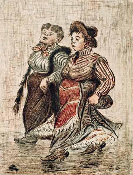 H.Zille / Two street girls / 1902