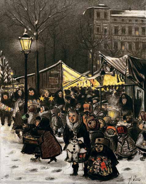 H.Zille, Weihnachtsmarkt am Arkonaplatz de Heinrich Zille